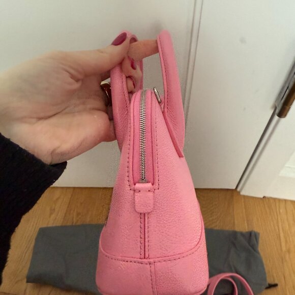 NWT Balenciaga Ville Handbag + Shoulder Bag In Violet Pink Inlaid Logo - Picture 9 of 16